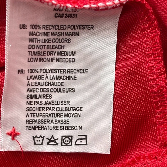 Chic Fil A Polo Shirt Mens Large Red Short Sleeves Work Uniform Team Style Oobe - Picture 10 of 10